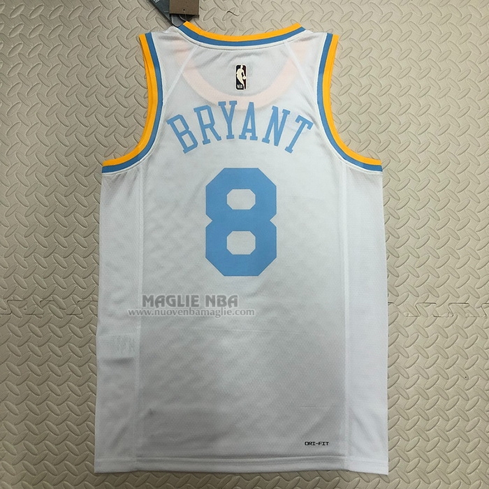 Maglia
 Kobe Bryant NO 8 Los Angeles Lakers Classic 2022-23 Bianco
